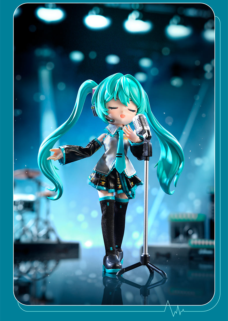 Hatsune Miku Building Block Dolls, Building Toys, PVC Doll Ornaments, Desktop Decorations，“Qi Yu”Version