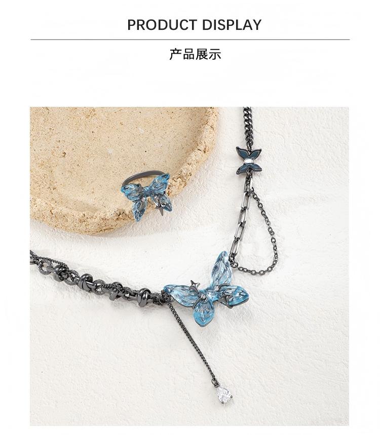 Heaven Officials Blessing Ice Blue Butterfly Jewelry Collection