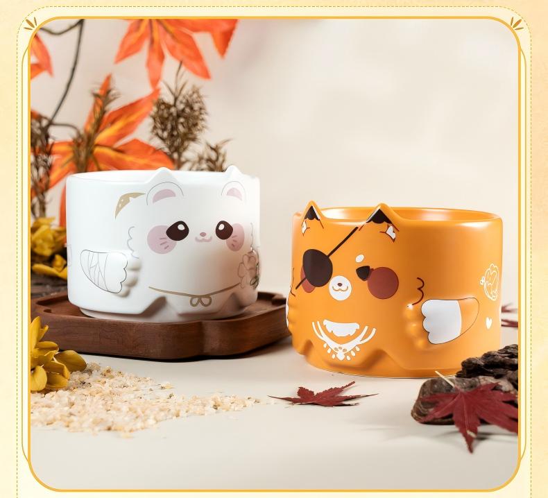 Heaven Officials Blessing Ceramic Stackable Water Cup, Animal Style, 300ml