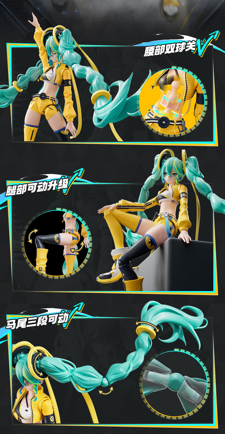 Hatsune Miku Building Block Dolls, Building Toys, PVC Doll Ornaments, Desktop Decorations