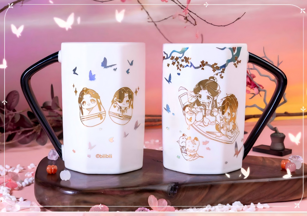 Heaven Officials Blessing Ceramic Mug, 350ml, 12cm, with Lid and Spoon, Anime Theme Water
