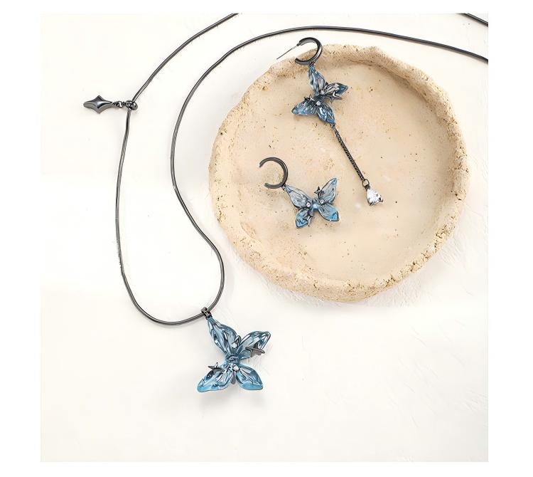Heaven Officials Blessing Ice Blue Butterfly Jewelry Collection