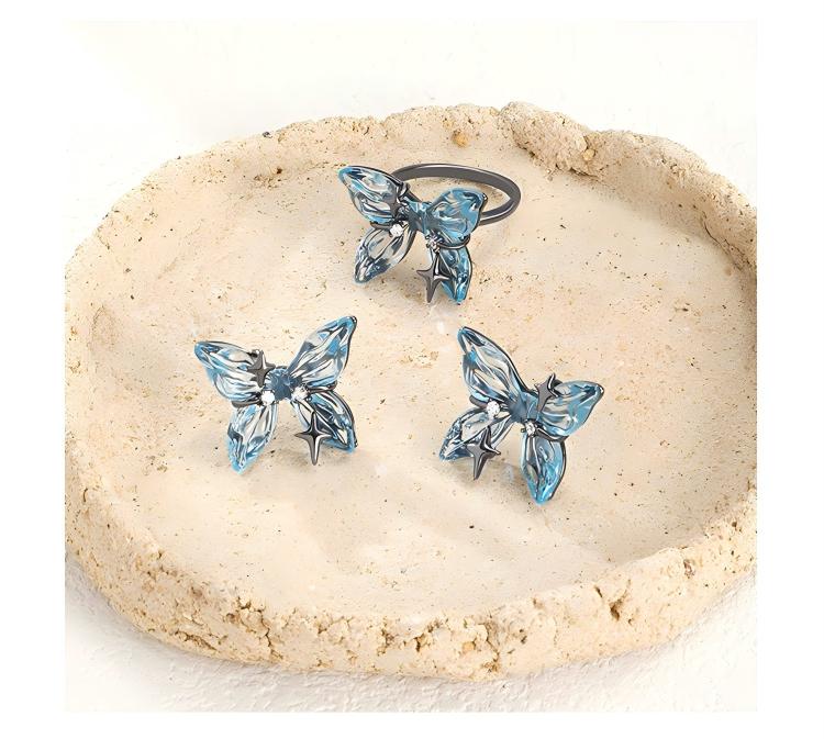 Heaven Officials Blessing Ice Blue Butterfly Jewelry Collection