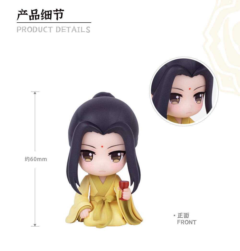 Mo dao zu shi Q Version Chibi Figures, jin zi Xuan and Jiang yan li Desktop Ornament Set with Acrylic Display Boards