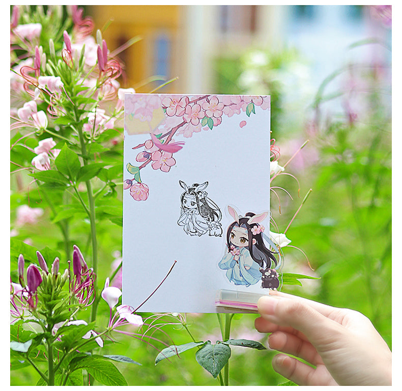 Mo Dao Zu Shi Stamp，Cartoon Stamp 4 Pieces,Wei Wuxian&Lan Wangji