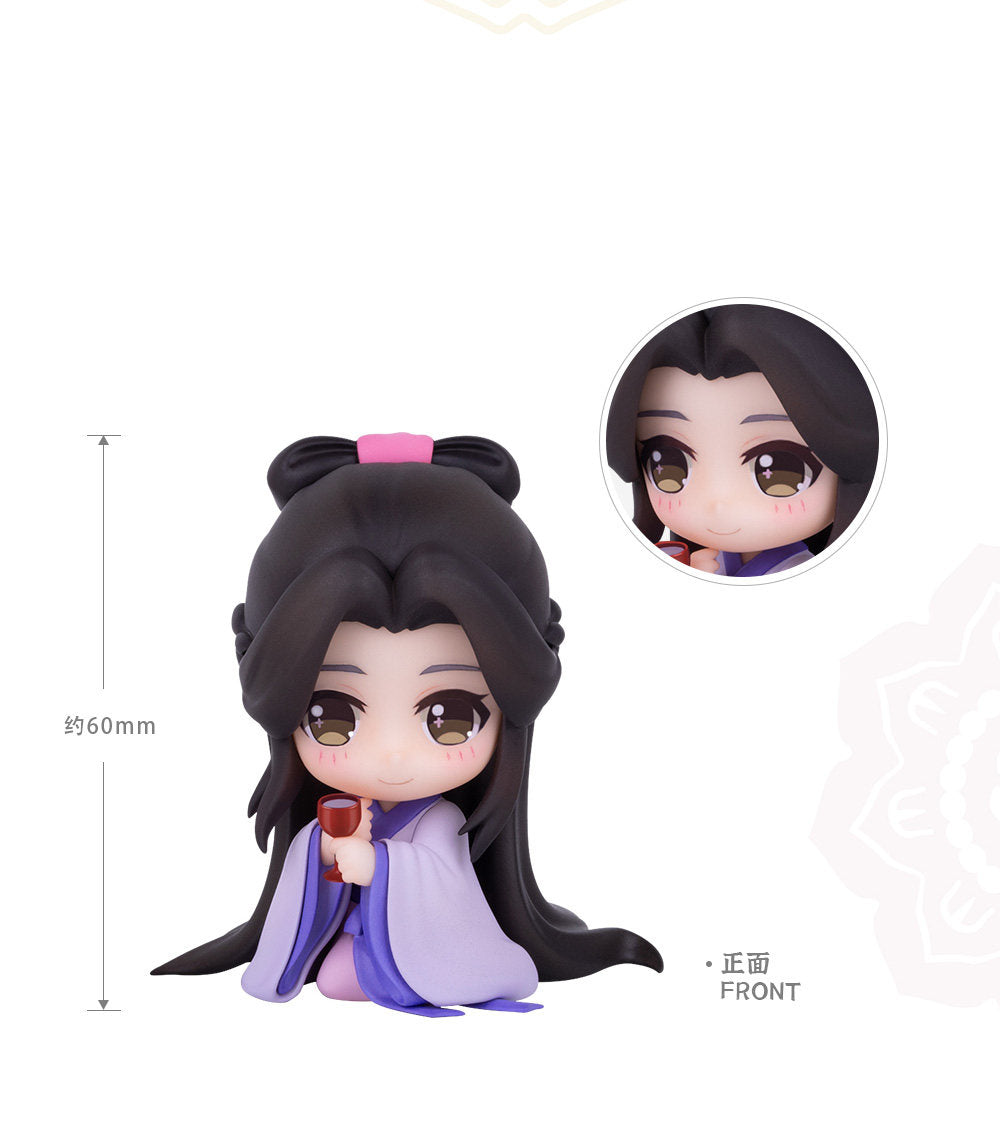 Mo dao zu shi Q Version Chibi Figures, jin zi Xuan and Jiang yan li Desktop Ornament Set with Acrylic Display Boards