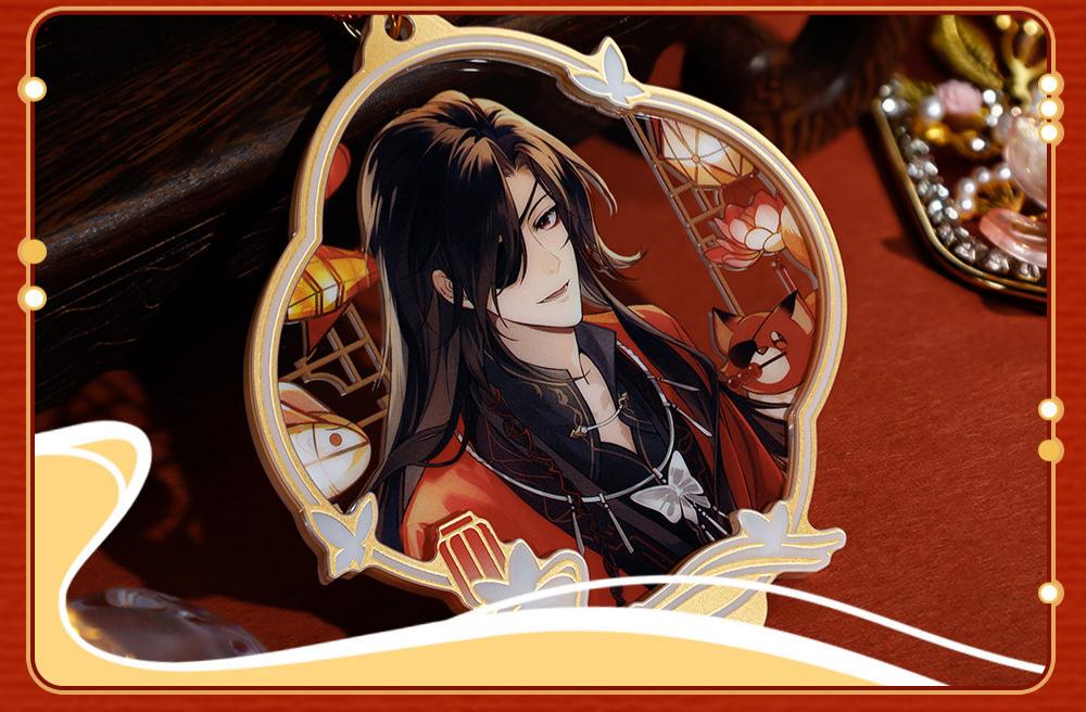 Heaven Officials Blessing Acrylic Pendant Charm with Tassel, Anime Character Ornament, 84mm, 2 Styles Available