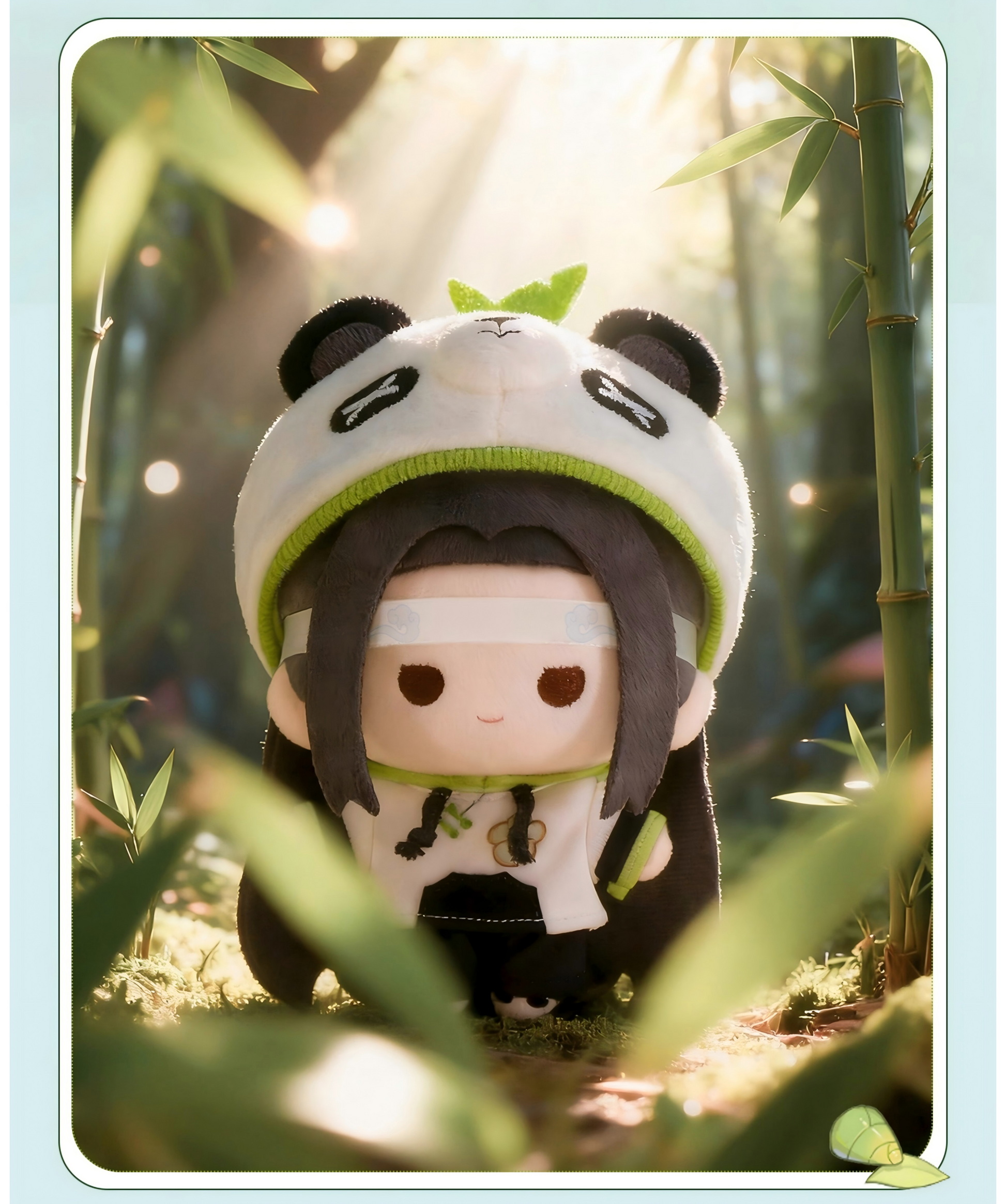 Mo Dao Zu Shi Plush Keychains with Panda Hat, Detachable Clothing, Backpack Accessories Pendants, 15cm Tall