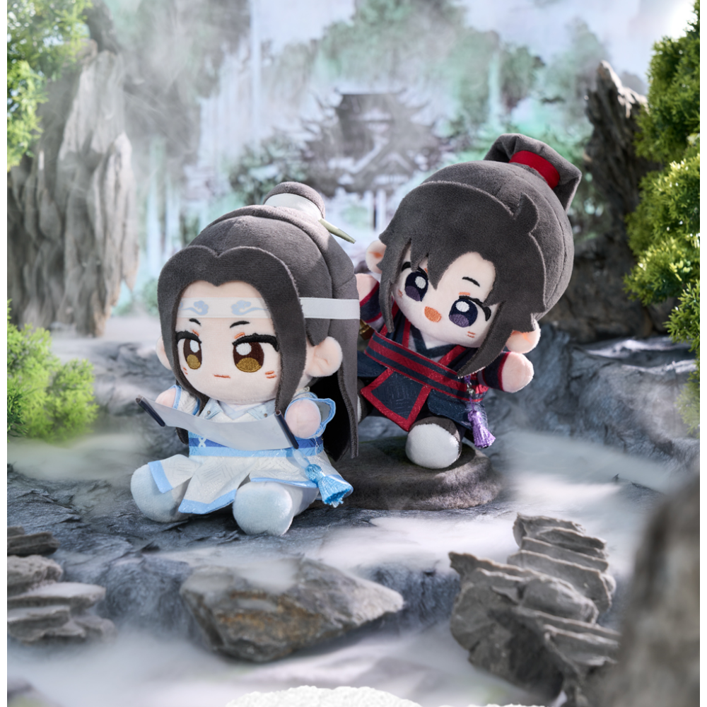 Mo Dao Zu Shi Plush Doll, 15cm Animation Character Collectibles, Polyester Fiber Sitting Style Figures, Decorative Anime Plushies