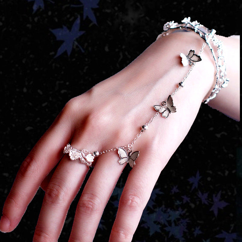 Heaven Officials Blessing Butterfly Bell Bracelet with Ring