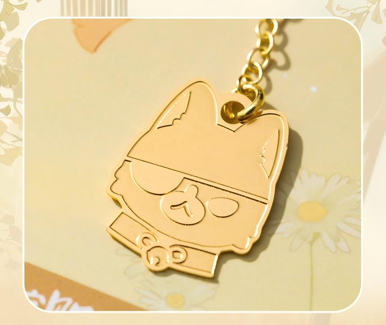 Heaven Officials Blessing Ginkgo Leaf Metal Bookmark Set of 2 | 120mm Size, Dangling Chain Charm, Anime Collectible, Two Character Designs, Illustrated Art