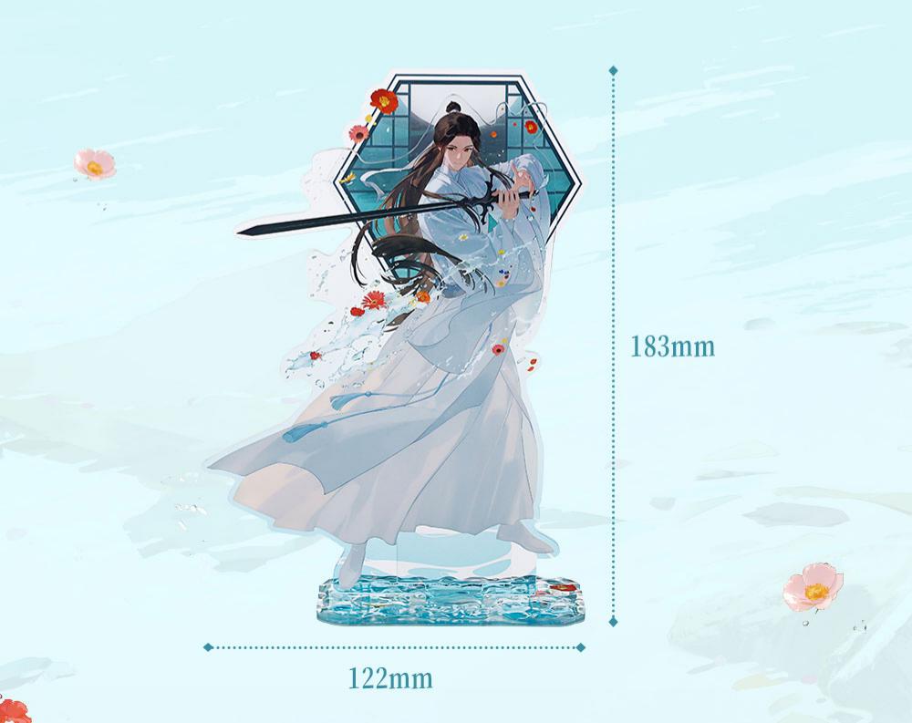 eaven Officials Blessing Acrylic Standee Desktop Ornament,183 x 122mm Size, Two Styles Available, Hexagonal Frame Design
