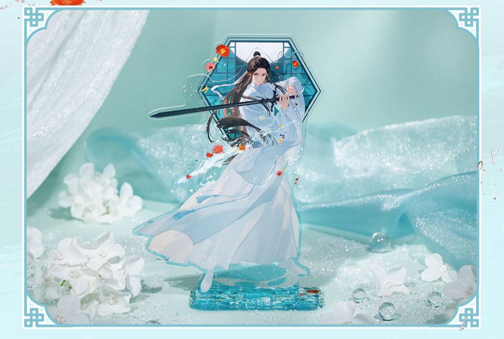 eaven Officials Blessing Acrylic Standee Desktop Ornament,183 x 122mm Size, Two Styles Available, Hexagonal Frame Design