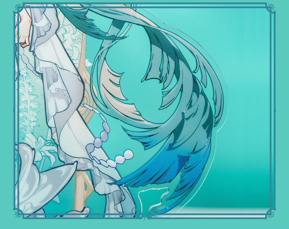 Hatsune Miku Acrylic Standee Desktop Ornament 28x35 cm,Large Acrylic Figure, Anime Character, Decorative Stand Base, Detailed Artwork, Collector's Display