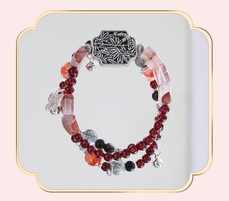 Heaven Officials Blessing Lucky Bracelet, Multi-Strand Beaded Bracelet with Natural Gemstones
