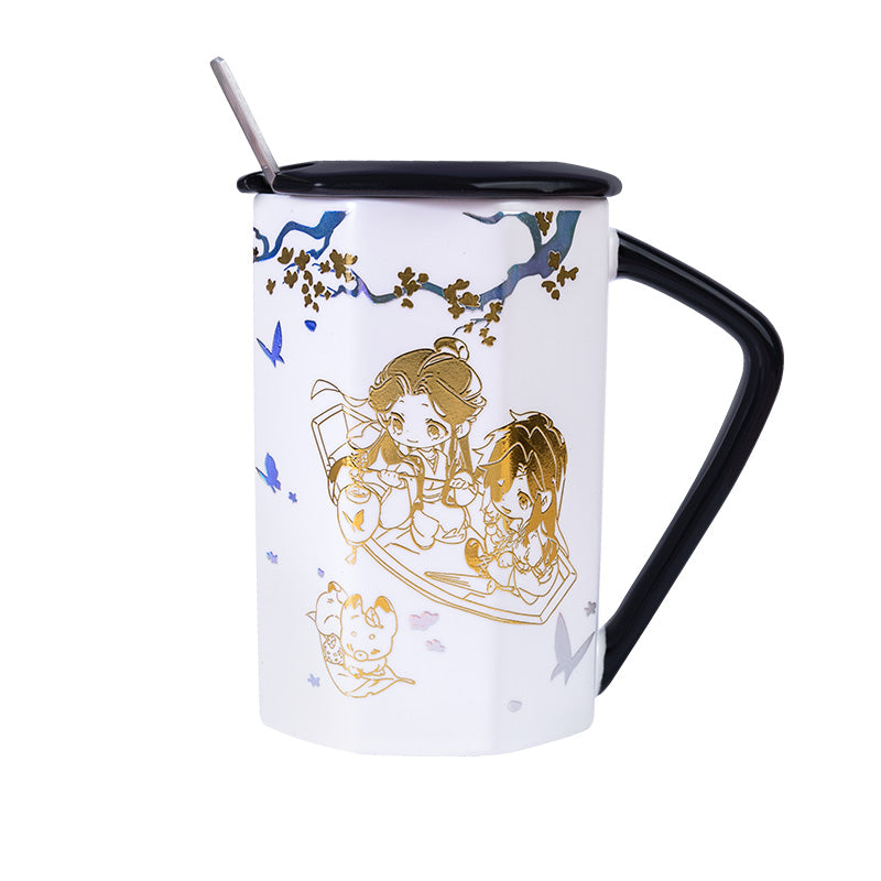 Heavenly Official'S Blessing Ceramic Cup,Huacheng&Xielian 350ml Water Cup,Animation Peripheral Products
