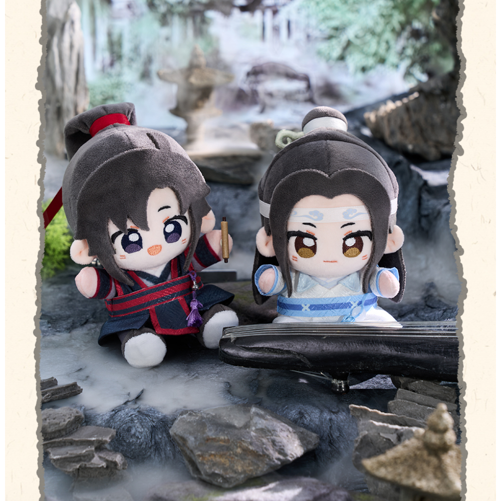 Mo Dao Zu Shi Plush Doll, 15cm Animation Character Collectibles, Polyester Fiber Sitting Style Figures, Decorative Anime Plushies