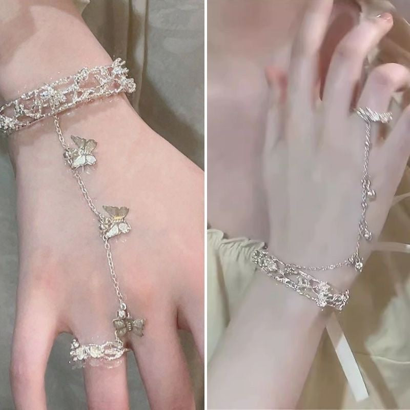 Heaven Officials Blessing Butterfly Bell Bracelet with Ring