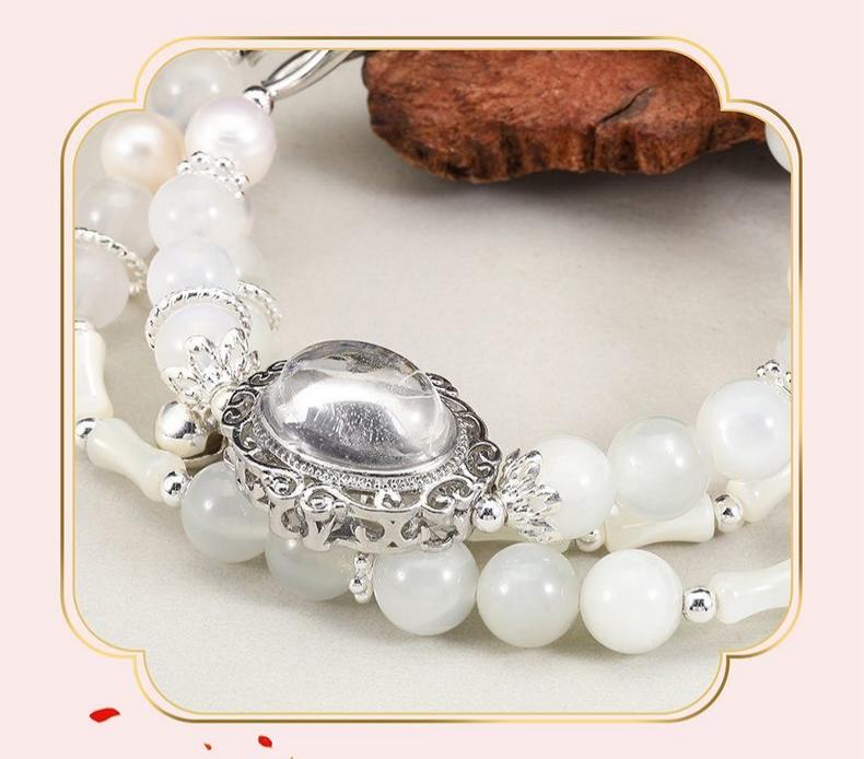 Heaven Officials Blessing Lucky Bracelet, Multi-Strand Beaded Bracelet with Natural Gemstones