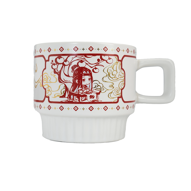 Mo dao zu shi Ceramic Stackable Mug, Cute Anime Chibi Design, 320ml
