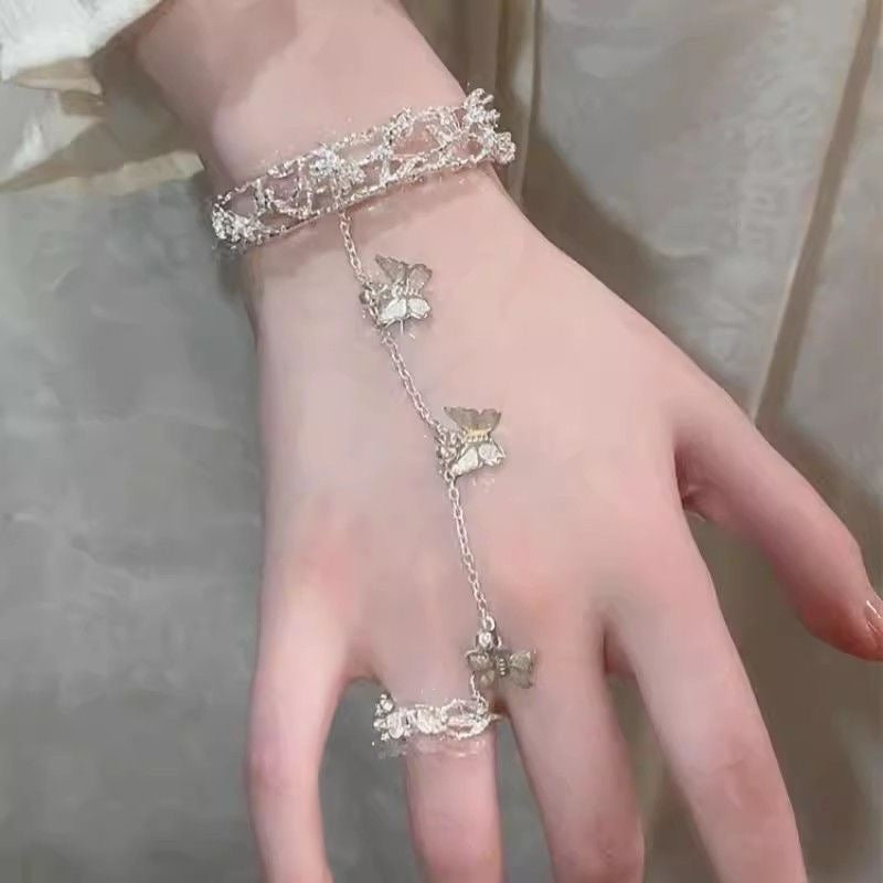 Heaven Officials Blessing Butterfly Bell Bracelet with Ring