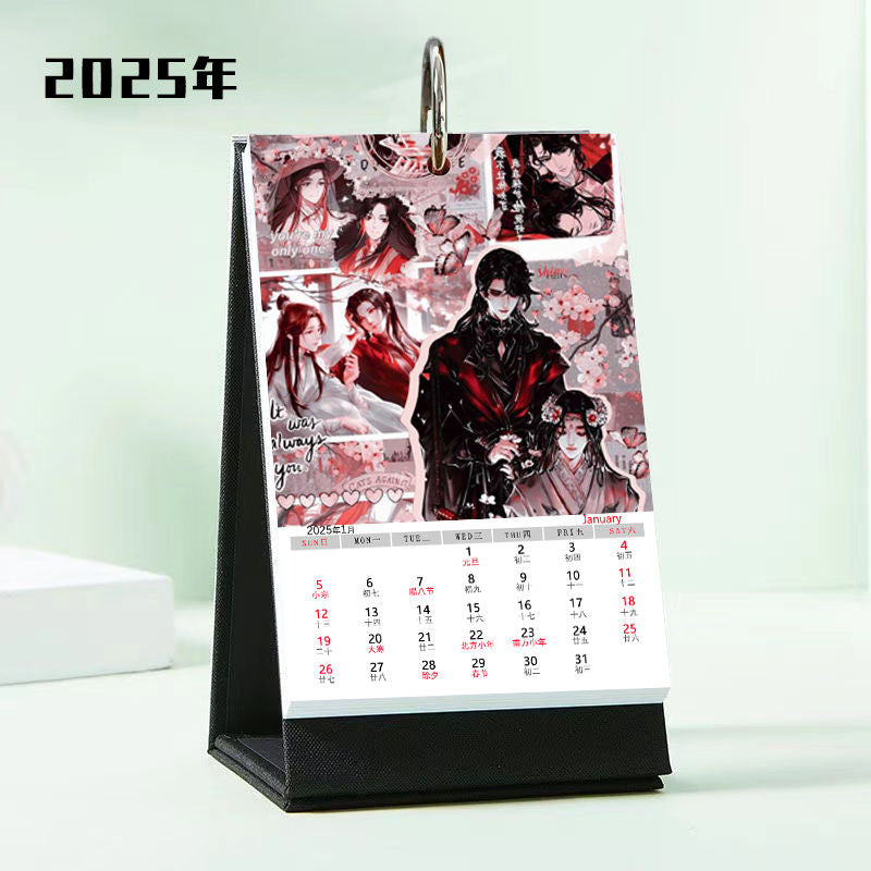 Heaven Officials Blessing Desk Calendar, 2025 Desktop Calendar, 25 Page Calendar