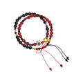 Heaven Officials Blessing Beaded Bracelet S925 Silver，Projection Stone Pendant, 2 Styles Available, Adjustable 41-48cm, Agate & Jade Beads, Image Projects in Light