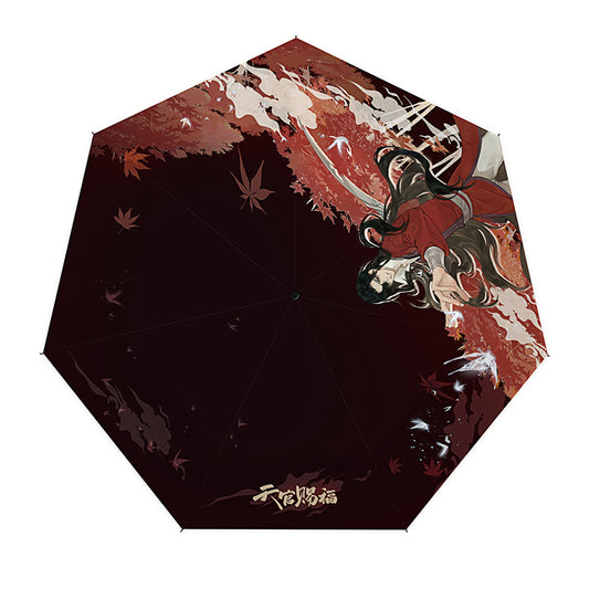 Heaven Officials Blessing Portable Umbrella，Tian Guan Ci Fu Lightweight Portable Compact Umbrellas，Hua Cheng&Xie Lian Animation Peripheral Products