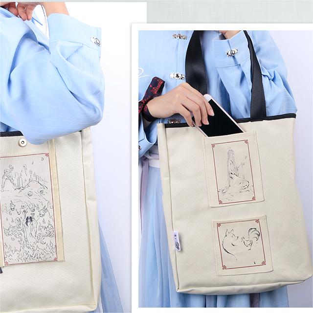 Mo Dao Zu Shi Canvas Bag，Shoulder Bag Tote Bag，Available On Both Sides，Animation Peripheral Products