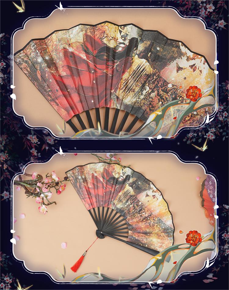 Heaven Official'S Blessing Folding Fan，San Lang&Xie Lian，Tian Guan Ci Fu，Animation Peripheral Products
