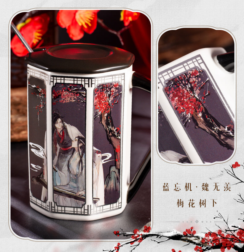 Mo Dao Zu Shi Ceramic Cup，Wei Wuxian&Lan Wangji 350ml Water Cup，Animation Peripheral Products