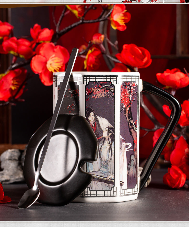 Mo Dao Zu Shi Ceramic Cup，Wei Wuxian&Lan Wangji 350ml Water Cup，Animation Peripheral Products