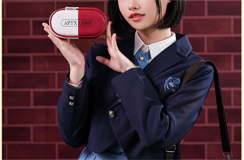 Detective Conan APTX-4869 Mini Coin Purse, PU Ultra-Small Bag