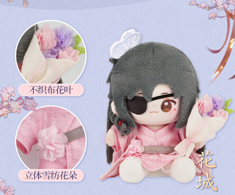 Heaven Officials Blessing Anime Plush Dolls, 15cm Soft Polyester Fiber Figures, Decorative Sitting Style Collectibles with Posable Hands