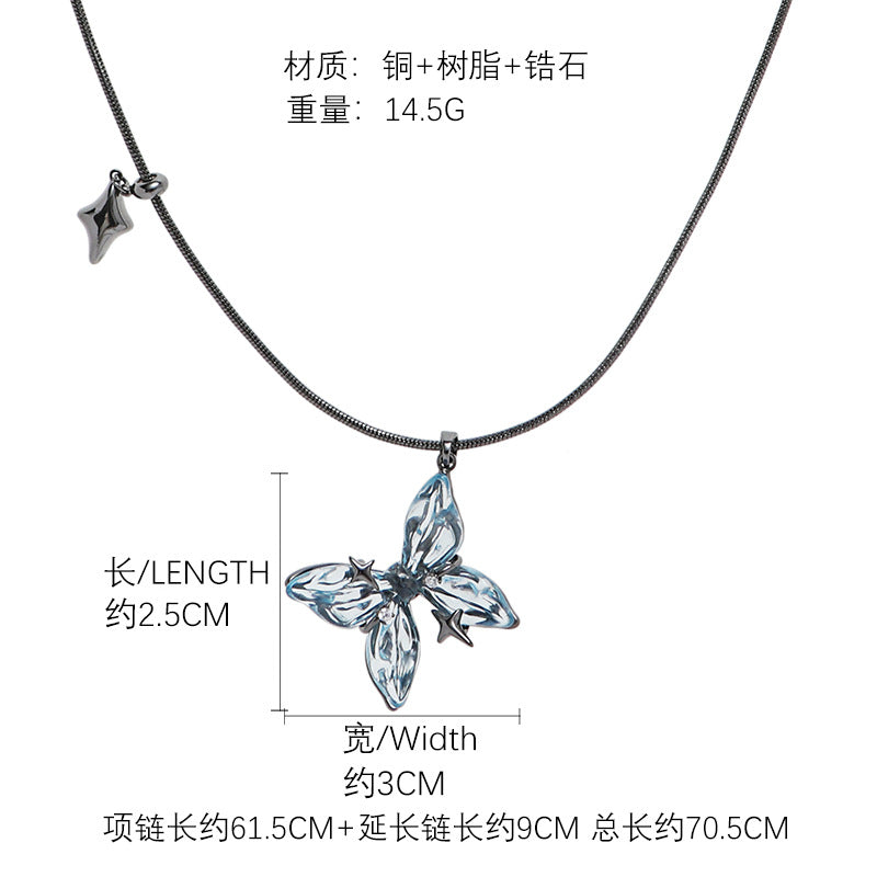 Heaven Officials Blessing Ice Blue Butterfly Jewelry Collection