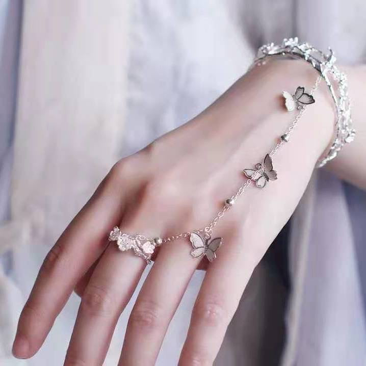 Heaven Officials Blessing Butterfly Bell Bracelet with Ring