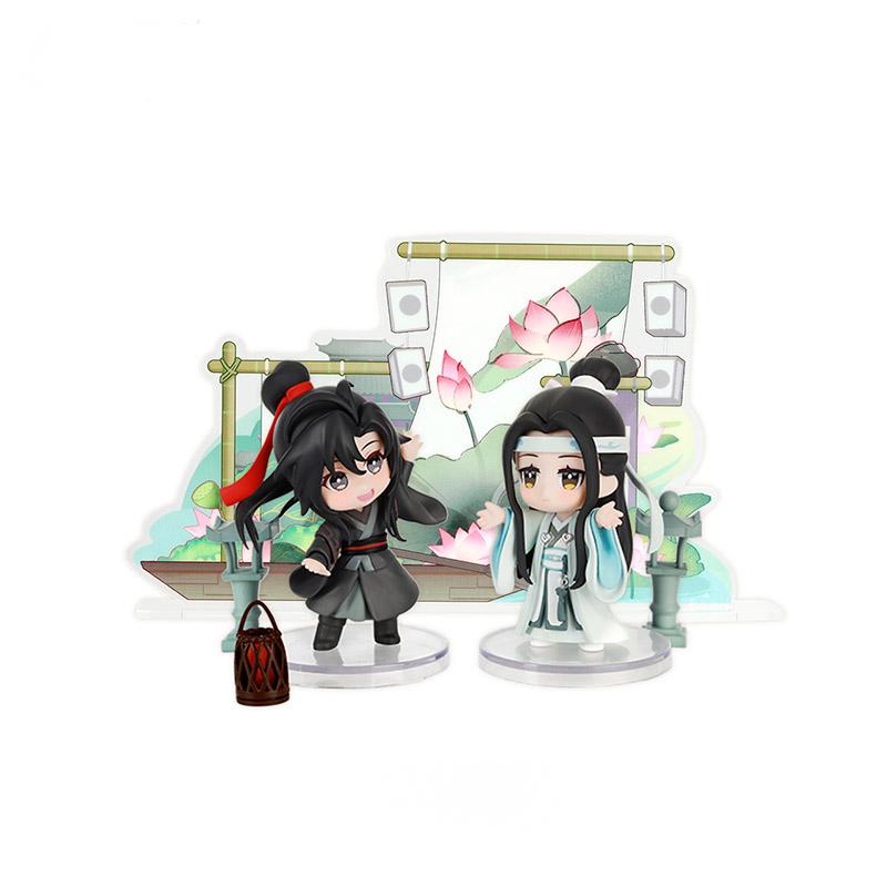 Mo Dao Zu Shi Figure, Q Version Desktop Decoration, Wei Wuxian&Lan Wangji Collectible “Qing Pan Xiang Ying”Series