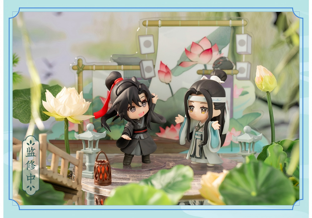 Mo Dao Zu Shi Figure, Q Version Desktop Decoration, Wei Wuxian&Lan Wangji Collectible “Qing Pan Xiang Ying”Series
