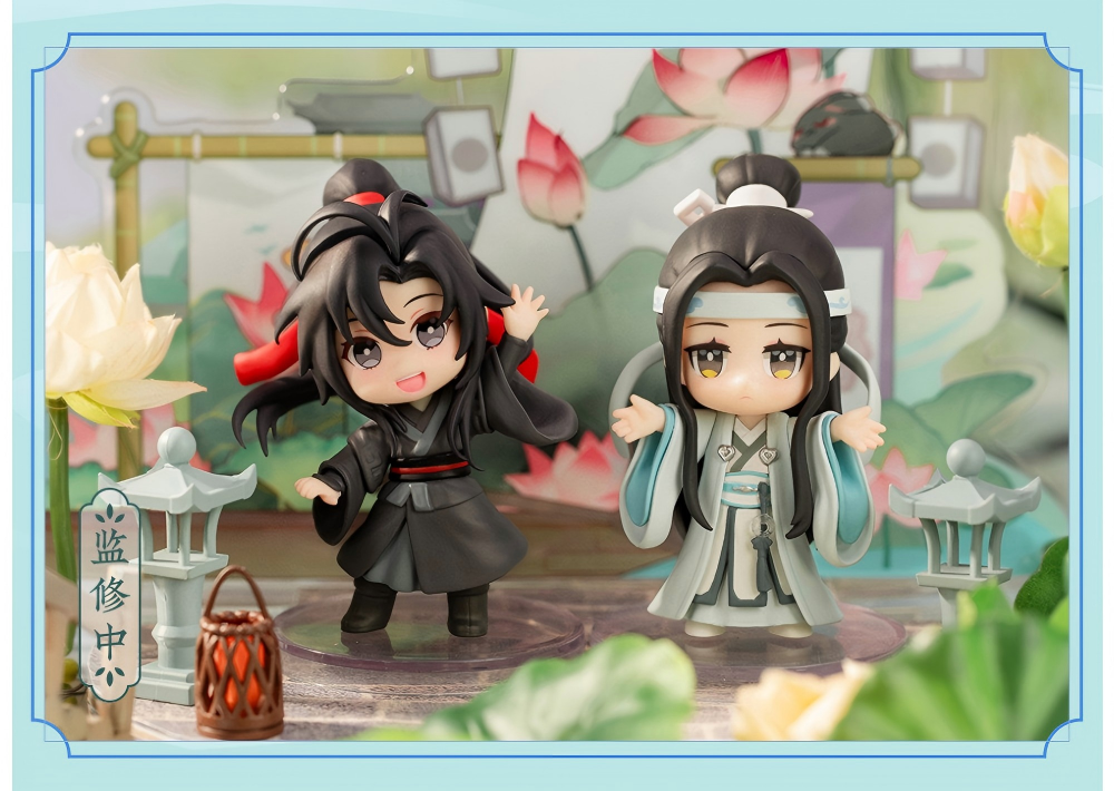 Mo Dao Zu Shi Figure, Q Version Desktop Decoration, Wei Wuxian&Lan Wangji Collectible “Qing Pan Xiang Ying”Series