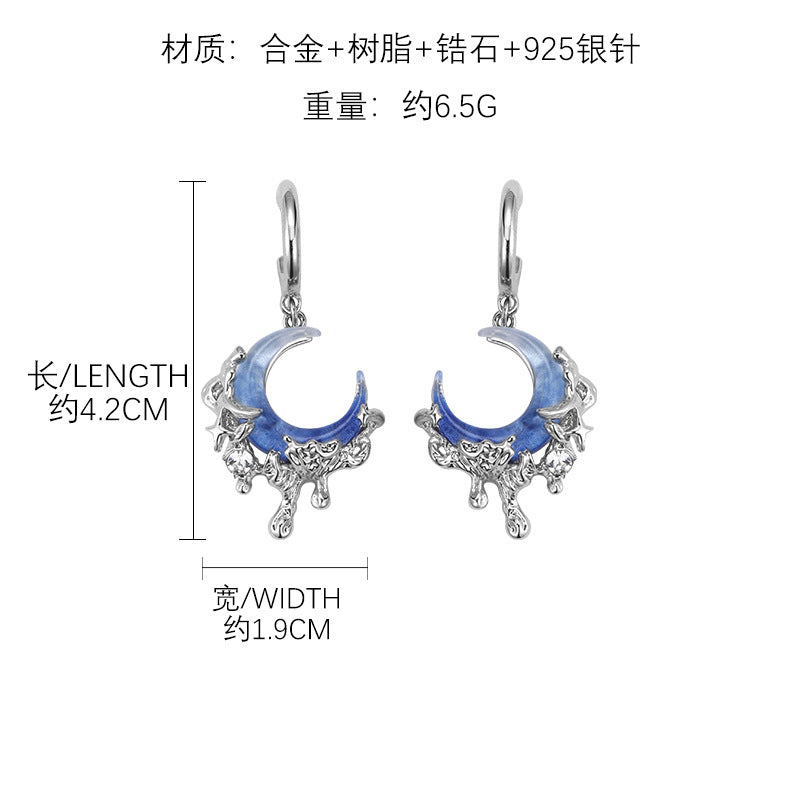 Heaven Officials Blessing Blue Moon Jewelry Collection，Crescent Moon Design, Celestial Style, Multiple Styles