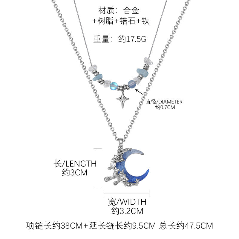 Heaven Officials Blessing Blue Moon Jewelry Collection，Crescent Moon Design, Celestial Style, Multiple Styles