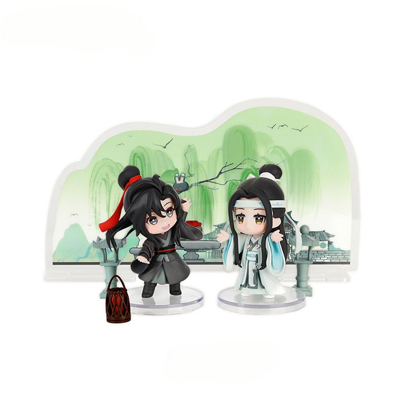 Mo Dao Zu Shi Figure, Q Version Desktop Decoration, Wei Wuxian&Lan Wangji Collectible “Qing Pan Xiang Ying”Series