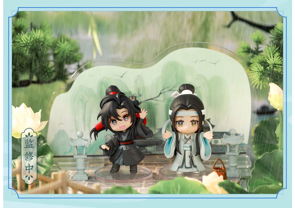Mo Dao Zu Shi Figure, Q Version Desktop Decoration, Wei Wuxian&Lan Wangji Collectible “Qing Pan Xiang Ying”Series