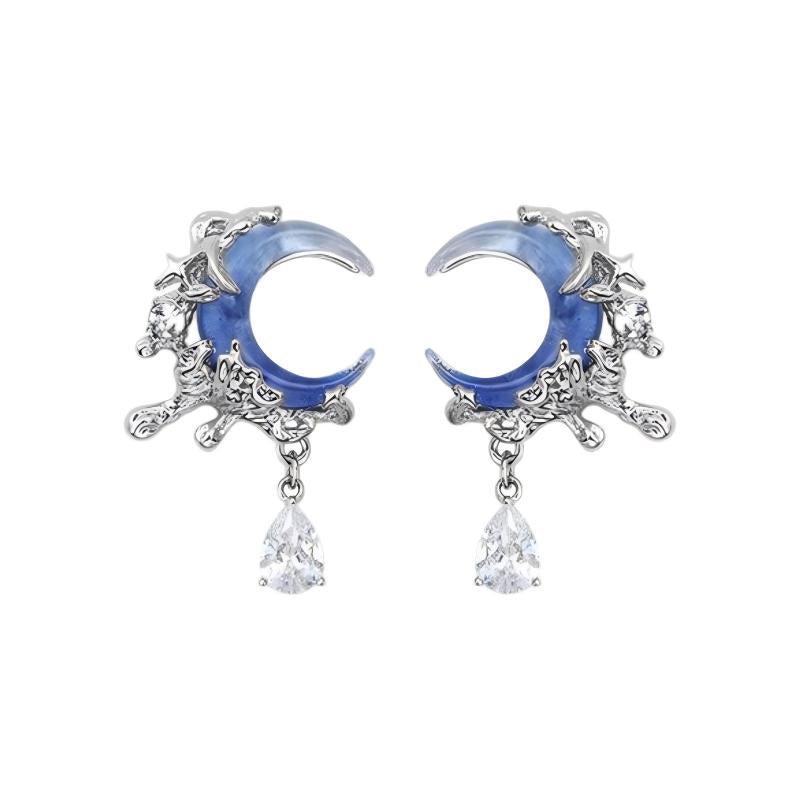 Heaven Officials Blessing Blue Moon Jewelry Collection，Crescent Moon Design, Celestial Style, Multiple Styles