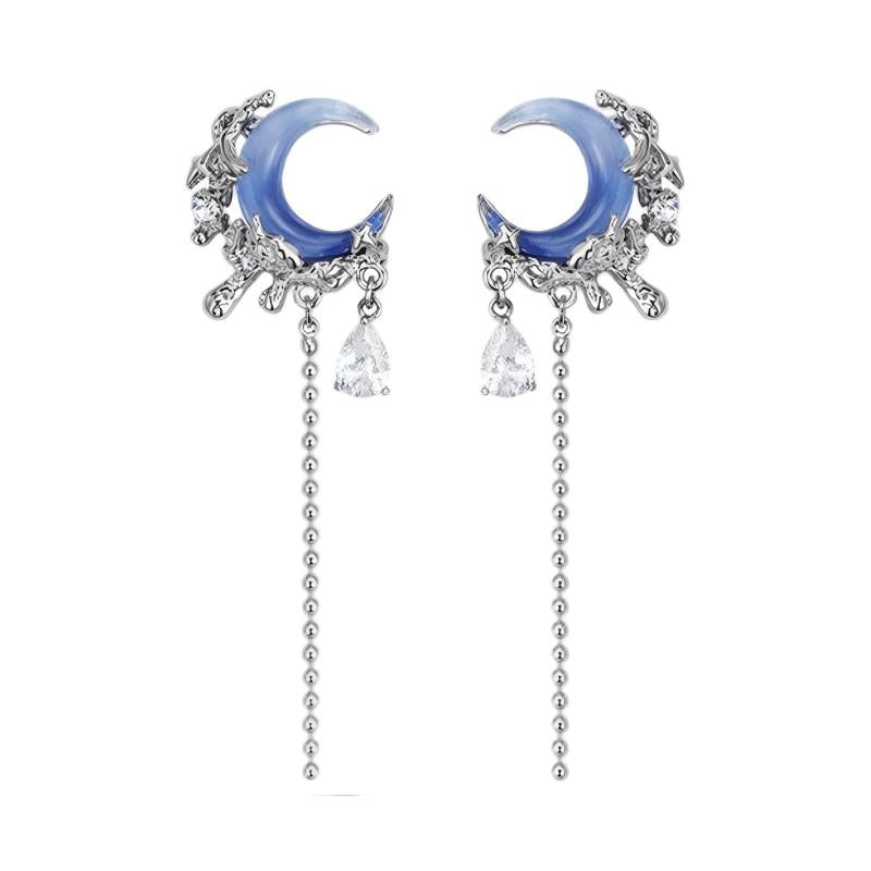 Heaven Officials Blessing Blue Moon Jewelry Collection，Crescent Moon Design, Celestial Style, Multiple Styles