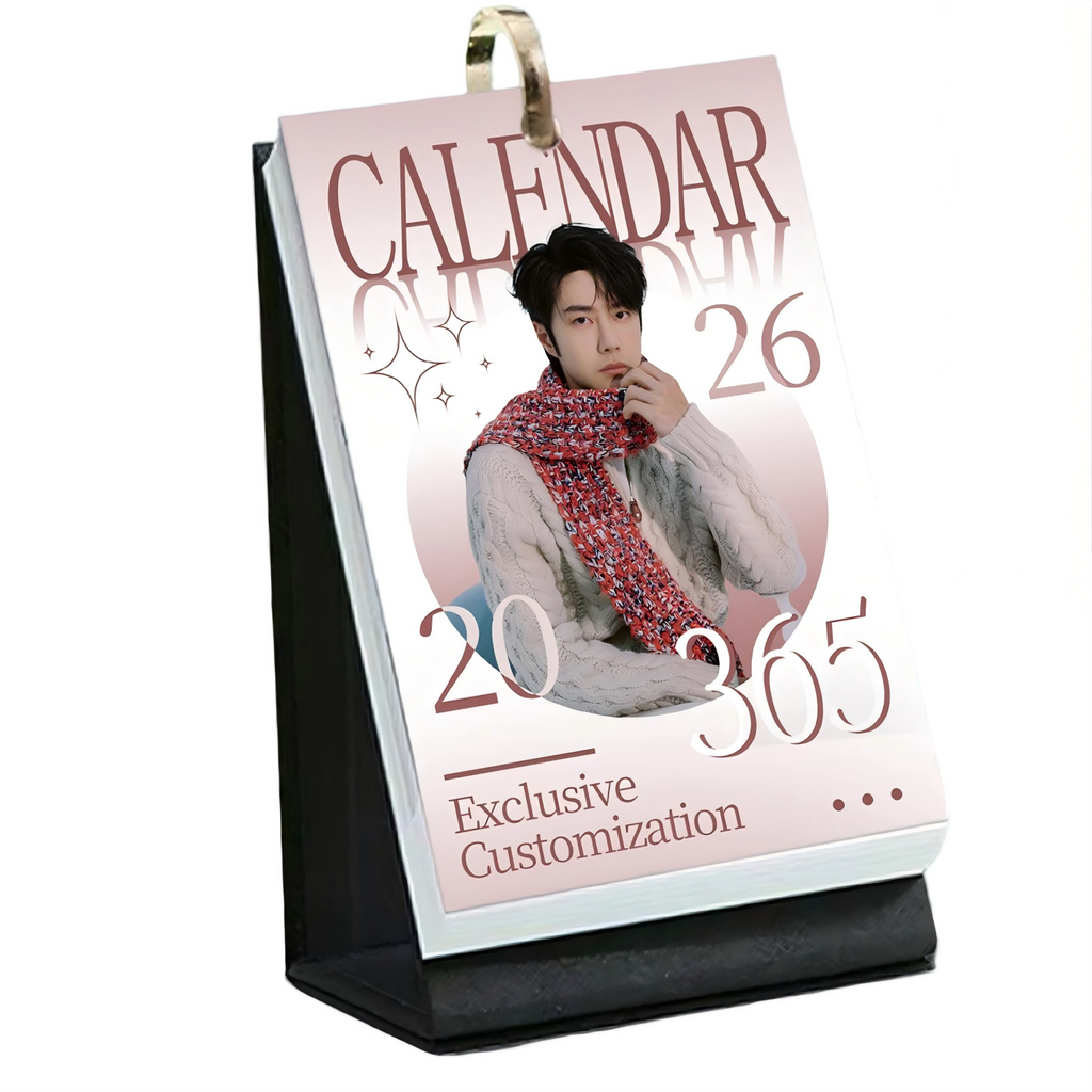 The Untamed "BJYX"Desk Calendar, Chinese and English desk calendar，2026 Desk Calendar, 365 Page（Wang Yibo）