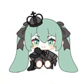 Hatsune Miku Chess-Inspired Sitting Plush Doll 22cm,Includes Accessories, Changeable Clothing, Chibi Design