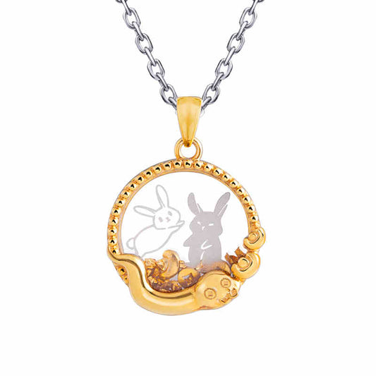 Mo Dao Zu Shi Pendants，S925 Sterling Silver Necklace，Cute rabbit pattern，Animation Peripheral Products