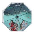 Heaven Officials Blessing Folding Umbrella Automatic 8-Rib,Sunny & Rainy Use, 94cm Canopy Diameter, Steel Frame, Folds to 28.5cm, Anime Artwork Print