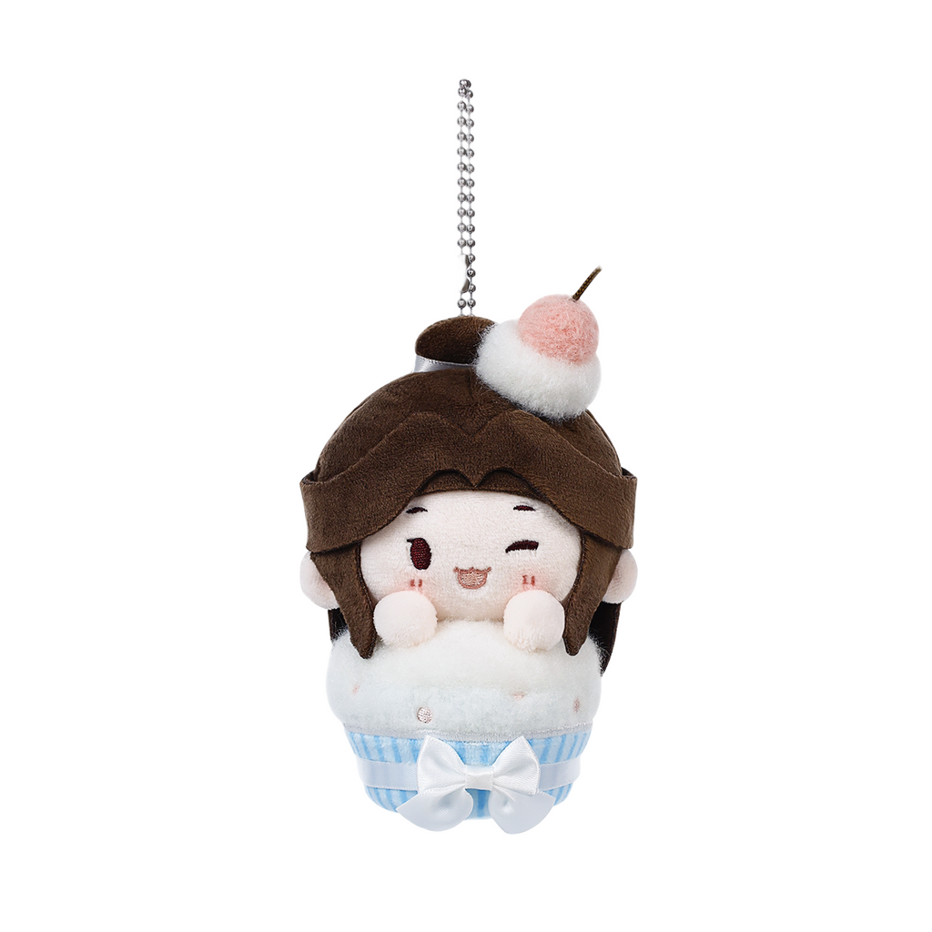 Heaven Officials Blessing Cupcake Plush Keychain Backpack Charm | 2 Styles Available, Anime Character Design, 100mm Size, Ball Chain Included, Collectible Figure